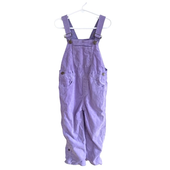 Dotty Dungarees 4 / 5 Lilac Corduroy Overalls - Picture 6 of 11
